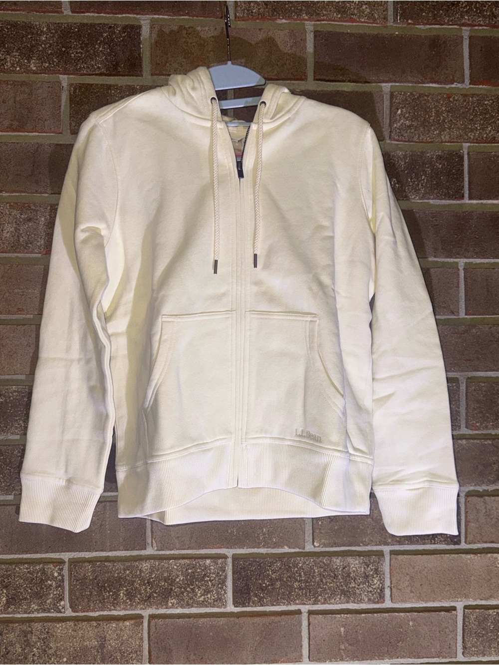 L.L. Bean Cream Full-Zip Kids Hoodie